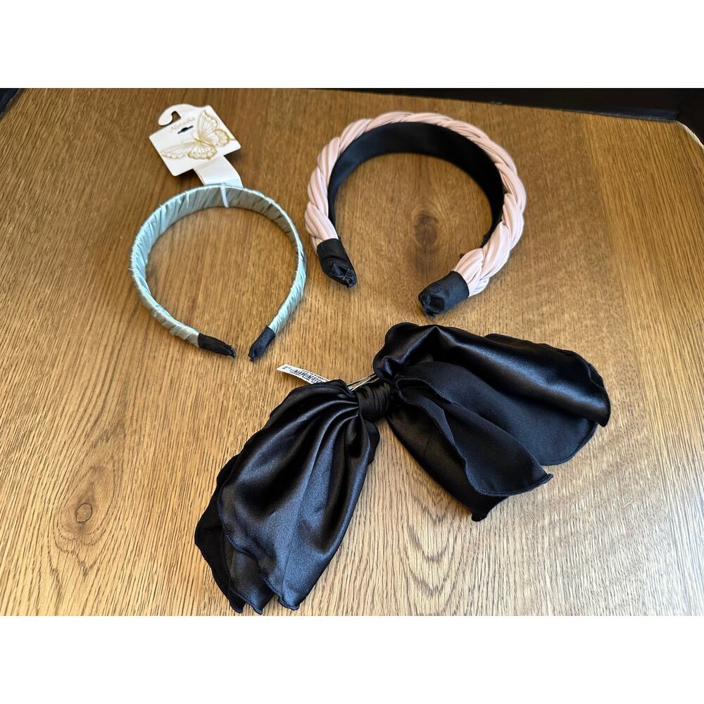 NWT 3 Piece Lot of Nordstrom Tasha Hair Accessories 2 Headbands 1 Bow Clip